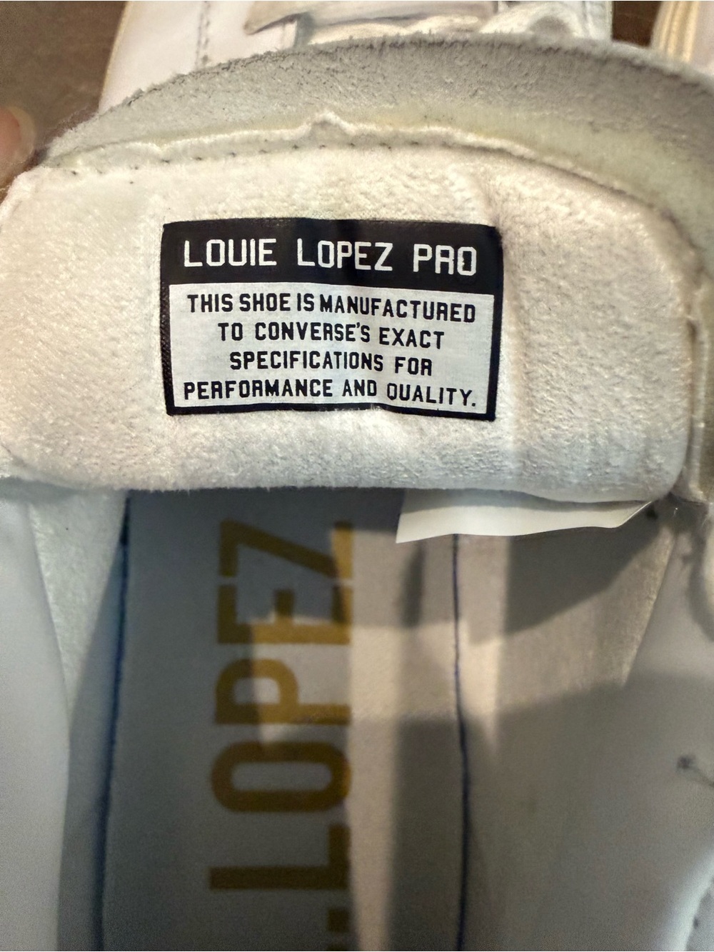 Converse Cons Louie Lopez Pro Men’s White Low-Top Leather Sneakers - Picture 5 of 9